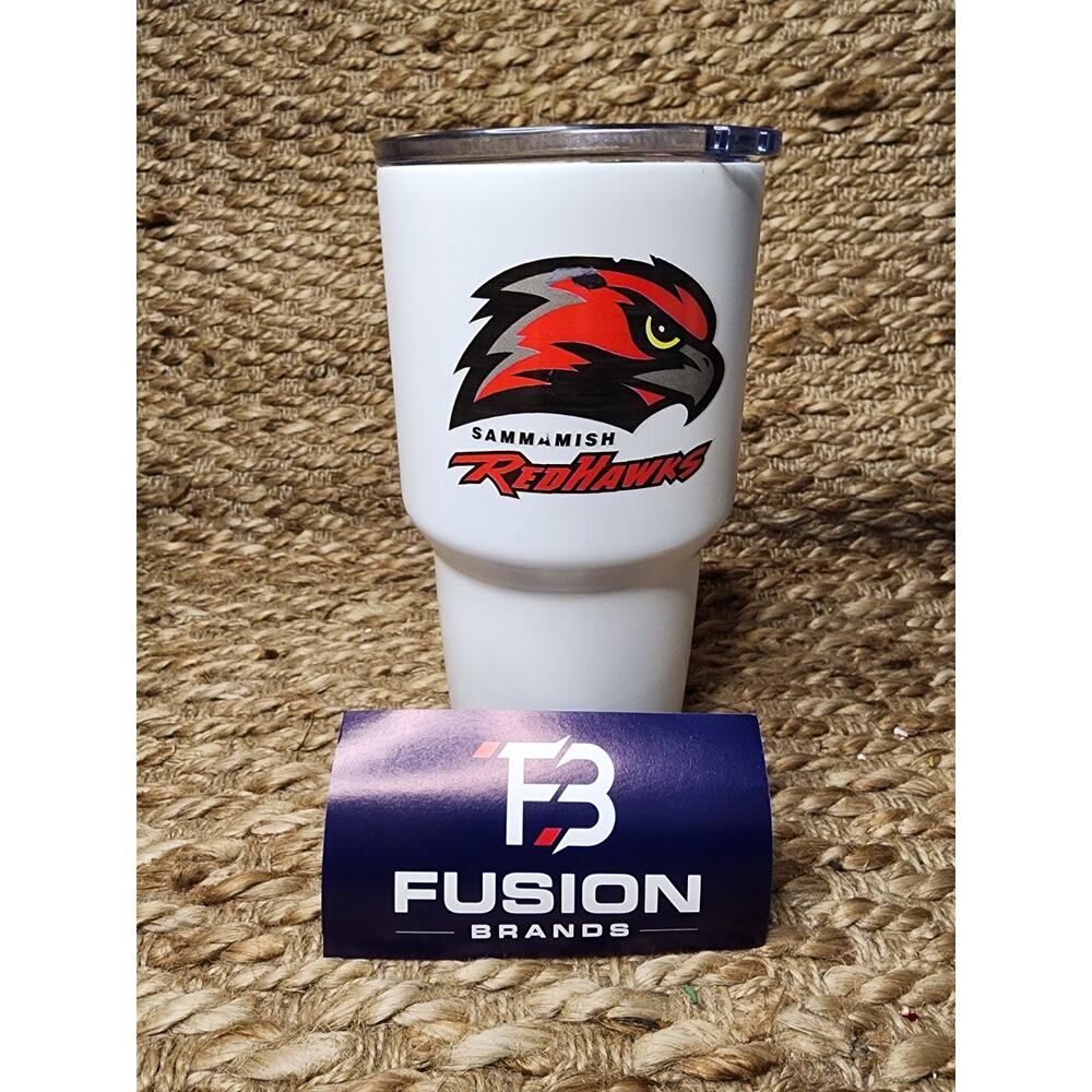 NEW! Fusion Sammamish Redhawks High School 20 oz White Tumbler